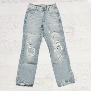 Garage 90s Straight Denim Blue Jeans Size 23 00